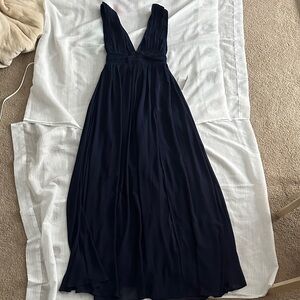 Elegant Navy Blue Women's Gown